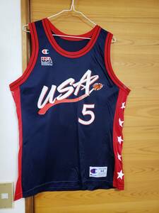 Champion USA Olympic GRANT HILL Jersey Size Adult 44 / グラント ヒル #5 ヴィンテージ