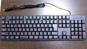 【ジャンク・動作品】パソコン工房 ユニットコム USB有線接続テンキー付きキーボード USB-KEYBOARD01/BK