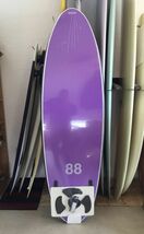 New! 88 SURFBOARDS / 88 / Thruster 6`4 Round Tail Olive / Purple_画像2