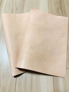 本革 姫路レザー 馬革 レザークラフト 生地 ヌメ革 A3サイズ2枚