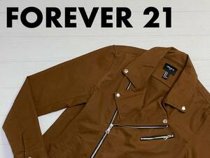 * free shipping * FOREVER 21 four ever 21 old clothes Rider's style jacket men's M Brown outer used prompt decision 