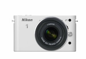 Nikon ミラーレス一眼カメラ Nikon 1 (ニコンワン) J1 (ジェイワン) 標準ズームレンズキット ホワイトN1 J1HLK WH(中古品)