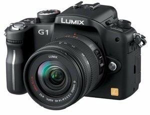 パナソニック デジタル一眼カメラ LUMIX (ルミックス) G1 レンズキット コンフォートブラック DMC-G1K-K(中古品)
