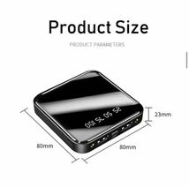 国内発送 小型 モバイルバッテリー 20000mAh ブラック 大容量 電熱 iPhone アンドロイド スマホ　充電 急速充電 携帯 電熱ベスト 。_画像3
