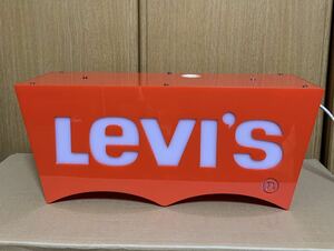 レア リーバイス Levi′s 店舗用～裏表両面ライト電飾看板 1970年代アメリカン 完動品 ヒビ割れなど無し リーバイスジーンズ 送料無料