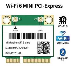 国内発送　無線LANカード WiFi6　AX3000H　mini PCI-E