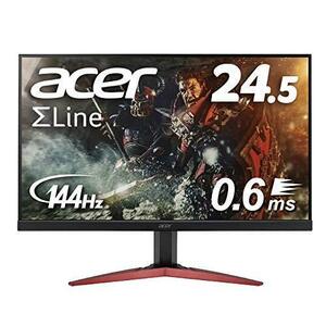 Acer ゲーミングモニター SigmaLine 24.5インチ KG251QHbmidpx 0.6ms(GTG) 144Hz TN FPS フルHD FreeSync ブルーライト軽減 2020/10~保証有