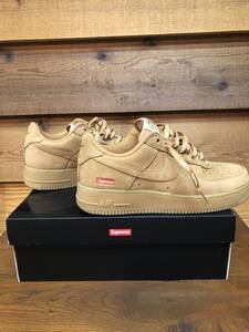 supreme★NIKE・AIR FORCE1 LOW・FLAX/WHEAT・ウィート・エアフォース1 ・US8・26㎝ ・極美品・エアジョーダン1 ・シュプリーム・ナイキ