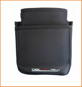 DBLTACT 小型 腰袋 2段 DT-02S-BK ブラック 腰回り道具入れ 工具ポケット 工具収納 摩擦に強いバリスティック加工