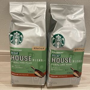 スターバックス　デカフェ　カフェインレス　ディカフェ　コーヒー豆　粉　大容量　2袋