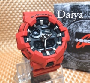 新品 CASIO カシオ 正規品 G-SHOCK ジーショック Gショック 腕時計 レッド アナデジ腕時計 スポーツ 多機能腕時計 防水 メンズ GA-700-4A