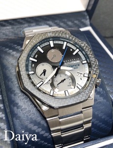 新品 CASIO カシオ 正規品 EDIFICE エディフィス スクーデリア・アルファタウリ 腕時計 シルバー ソーラー クロノグラフ EQB-1100AT-2A