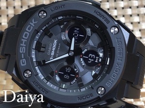 新品 CASIO カシオ 正規品 G-SHOCK ジーショック Gショック 腕時計 オールブラック ソーラー アナデジ G-STEEL 多機能腕時計 GST-S100G-1B