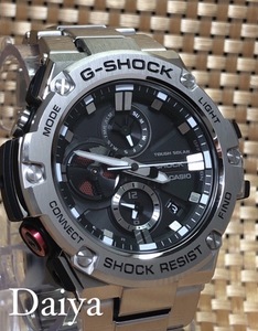 新品 CASIO カシオ 正規品 G-SHOCK ジーショック Gショック 腕時計 Gスチール アナログ腕時計 ソーラー 多機能腕時計 防水 GST-B100D-1A
