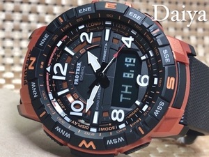 新品 CASIO カシオ 正規品 PROTRECK プロトレック 腕時計 ブラック オレンジ アナデジ アウトドア 多機能腕時計 メンズ 防水 PRT-B50-4