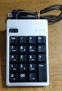 ELECOM 2ポート USB 1.1 ハブ付 USB テンキーパッド TK-BT3H 中古動作品