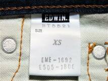 レディース EDWIN　エドウィン　デニムパンツ　ブルートリップ　裾上げ無し（チェーンステッチ）　XSサイズ（W実寸約76cm）　　(N460)_画像9