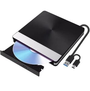 外付け DVDドライブ USB 3.0/Type-C接続ー ポータブルドライブ