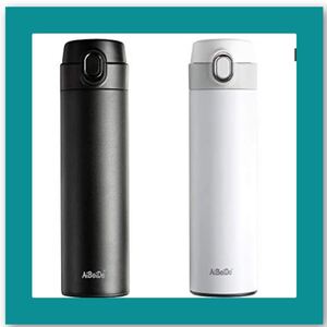 水筒 真空断熱保温保冷ステンレスボトル 480ML ブラック+ホワイト