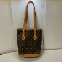 【1円】ルイ・ヴィトン Louis Vuitton プチ バケット PM バケツ型 ショルダーバッグ モノグラム ブラウン VI0929 レディース 【中古】_画像2