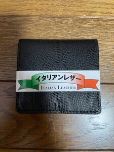コインケース 黒 小銭入れ イタリアンレザー