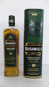 未開栓 古酒 BUSHMILLS 10年 700ml 40％ ブッシュミルズ シングルモルト アイリッシュ ウイスキー 箱入