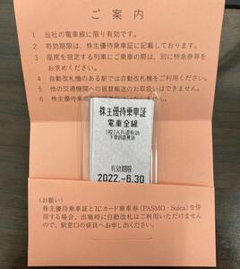 ネコポス送料無料１０枚　東武鉄道　株主優待乗車証　2022.6.30有効期限 7