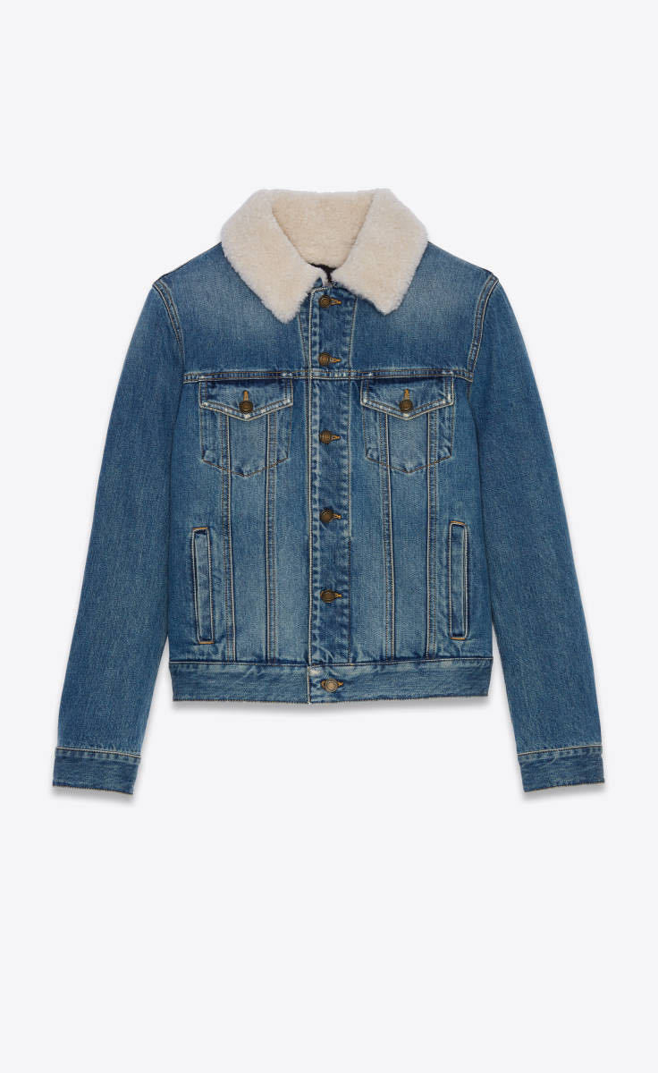 お手軽価格で贈りやすい ライダース デニムブルゾン ムートン デニム ジャケット Paris Laurent Saint サンローランパリ 50 48 セリーヌ L その他ジャケット Reachahand Org