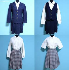 1-198☆コスプレ衣装（旧：大阪福島女子HS・ブレザー制服夏冬セット）