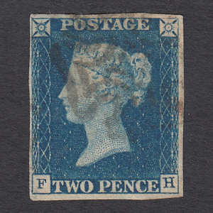 A005【イギリス】1840年 SG#4/6(DS1) ペンスブルー 使用済み切手