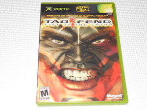 xbox★TAO FENG FIST OF THE LOTUS 海外版★箱付・説明書付・ソフト付