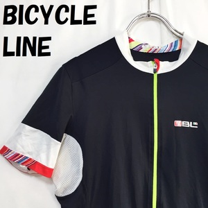 【人気】BICYCLE LINE/バイシクルライン 半袖Tシャツ スポーツウェア サイクルウェア サイクリング ブラック ホワイト/S3334
