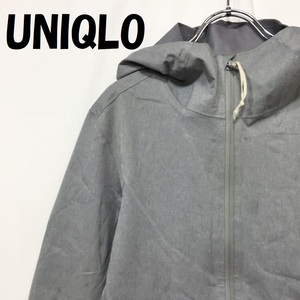 【人気】UNIQLO/ユニクロ ブロテック パーカー 撥水 防風 防水 通気性 ストレッチ グレー サイズS/S3355