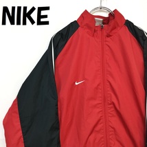 【人気】NIKE/ナイキ ウィンドブレーカー 内メッシュ 市川高校 テニス部 レッド サイズXL/S2982_画像1