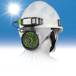 未使用品 タジマ 清涼ファン風雅ヘッド2フルセット FH-BA18SEGW 充電式 ヘルメット内送風 Tajima