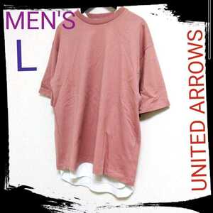 MEN'S UNITED ARROWS Tシャツ＋タンク　SET　L ピンク　新品　