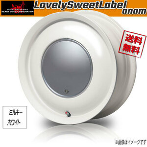 ホイール新品 4本セット HEART VOICE LovelySweetLabel anam ミルキーホワイト 15インチ 4H110 5J+45 マルチ12穴 業販4本購入で送料無料