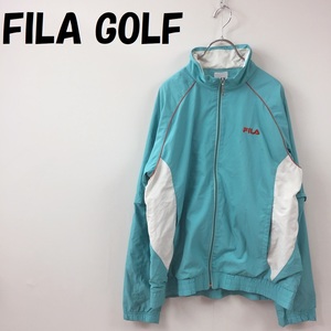 【人気】FILA GOLF/フィラ ゴルフ 2way 袖取り外しジャケット ライトアウター 半袖ブルゾン ロゴマーク LL ライトブルー レディース/S3034