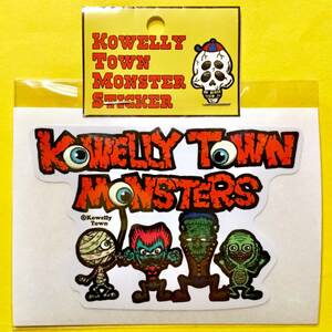 KOWELLY TOWN コウェリータウン ステッカー No.16 ユニバーサル モンスター monster 半魚人 マミー デカール ロウブロウ アーティスト