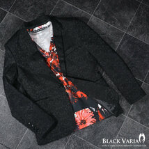 9#bv02-re BLACK VARIA プレミアム ボタニカル 黒十字 Vネック半袖Tシャツ メンズ(レッド赤) 3L 日本製 吸水速乾＆2wayストレッチ_画像5