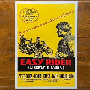 ポスター★『イージーライダー』（Easy Rider）イタリア版復刻#5★ピーター・フォンダ/デニス・ホッパー/Harley-Davidson/パンヘッド