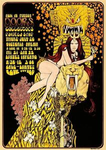  poster * door z(The Doors)1967 Tour poster *Bob Masse/ Jim *molison/ Heart . fire . attaching ./L.A.u- man 