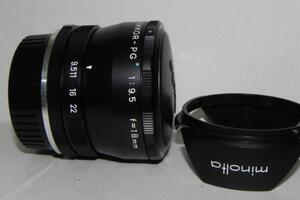 **中古良品　Minolta UW ROKKOR-PG 　18mm/F 9.5　レンズ*