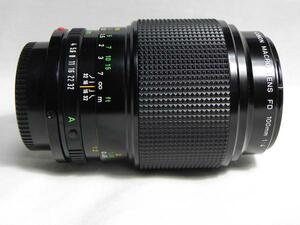 **中古品　Canon MACRO NFD 　100ｍｍ/f 4 レンズ*