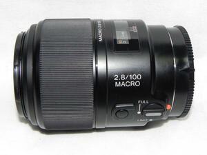 **展示品　SONY 100mm F2.8 Macro レンズ(SLA100M28、保証書有)*