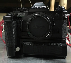  Canon AE-1 PROGRAM キャノン フィルムカメラ 一眼レフカメラ モータードライブ・ショルダーストラップ・取扱説明書 北海道 札幌