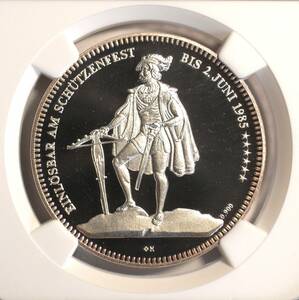 1985 スイス 現代射撃祭 アルトドルフ 50フラン プルーフ銀貨 NGC PF69UC ( PCGS PR )