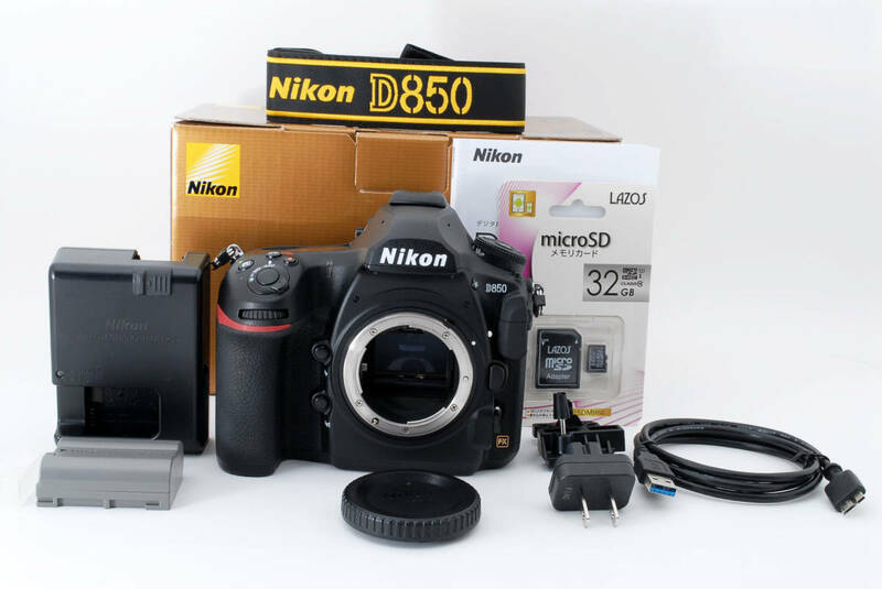 ◆極美品◆Nikon ニコン D850 デジタル一眼レフ カメラ ボディ 32GBメモリ 元箱付き 6カ月動作保証 即決送料無料