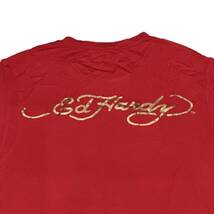 [並行輸入品] Ed Hardy エド・ハーディ ハートウッド ストーンプリント Tシャツ (レッド) S_画像4