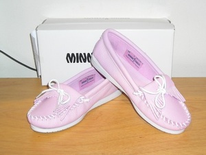  new goods * Minnetonka. high class real leather made. moccasin * pink *US7*24.0.